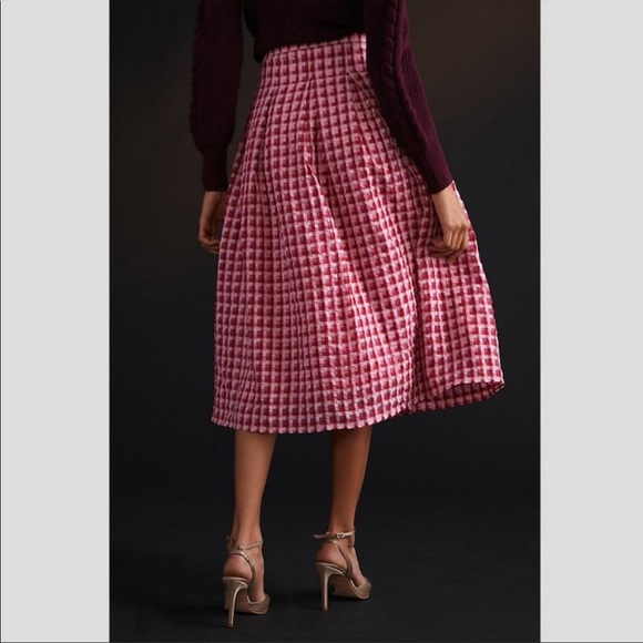 NWT Anthropologie Eva Franco Textured Plaid Skirt - Picture 3 of 10